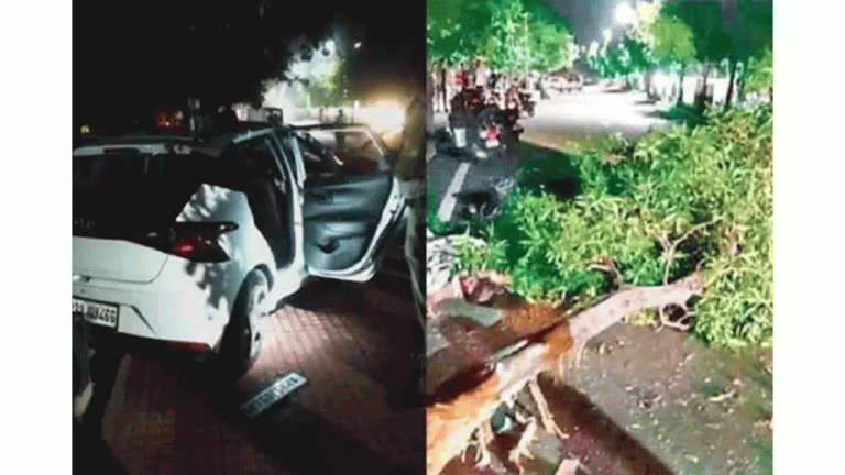 Car Creates Ruckus In Rajendra Nagar