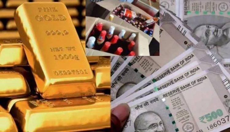 Huge Seizure Of Cash, Gold, and Liquor in Telangana, Tally Reaches Rs. 75 Crore