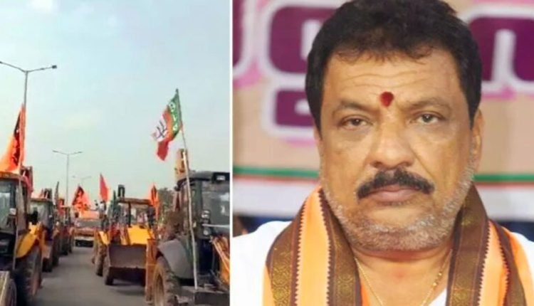 Telangana Elections: BJP Candidate's Bulldozer Rally Raises Concern In The State