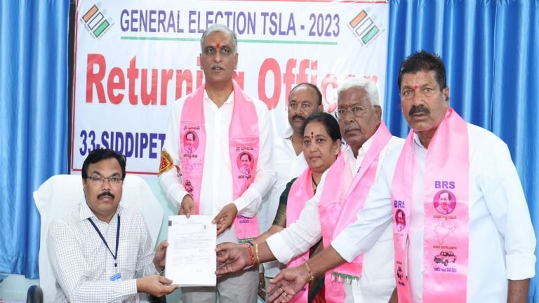 Harish Rao Files Nomination From The Siddipet Constituency
