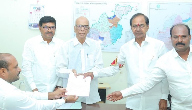 KCR Filed Nomination From Gajwel