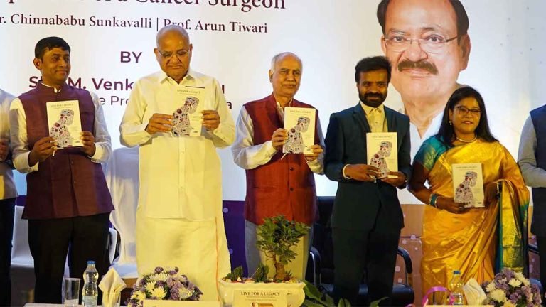 Venkaiah Naidu unveils ‘Live For A Legacy’, a book written by the well-known Robotic Cancer Surgeon