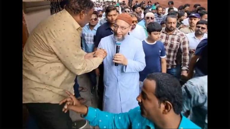 Door-to-Door Campaign Of Asaduddin Owaisi Started in Hyderabad