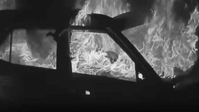 Man Burnt Alive In A Car AT ORR Near Adibatla