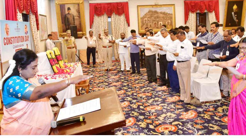 Constitution Day Celebrated At Raj Bhavan In A Grand Manner