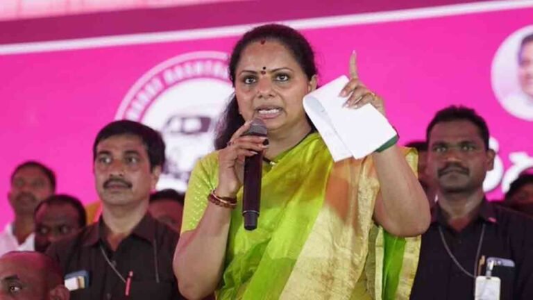 Not Kaleshwaram But Congress Commission: Kavitha Stages Protest