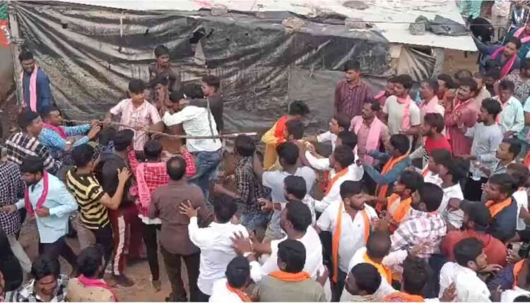 BRS-MIM Activists Attack BJP Candidate In Nirmal