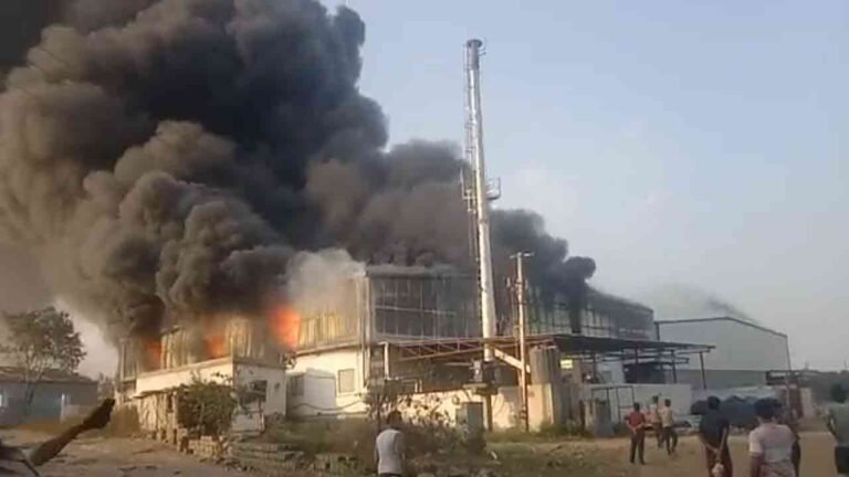 A Massive Fire Broke Out In Thermacol Factory in Hyderabad