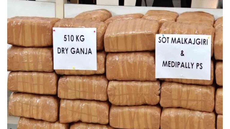 510 KGs Of Ganja Seized In Medipally