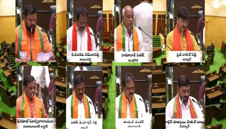 Newly-Elected BJP MLAs Took Oath Today In The Assembly