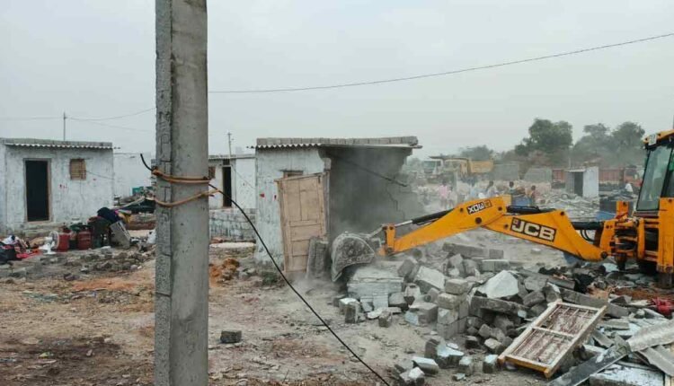 Illegal Structures Demolition: Mild Tension Prevails At Gajularamaram