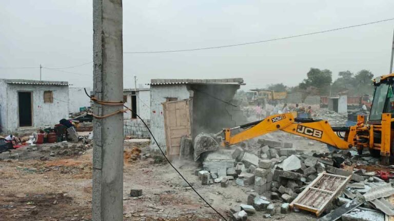 Illegal Structures Demolition: Mild Tension Prevails At Gajularamaram