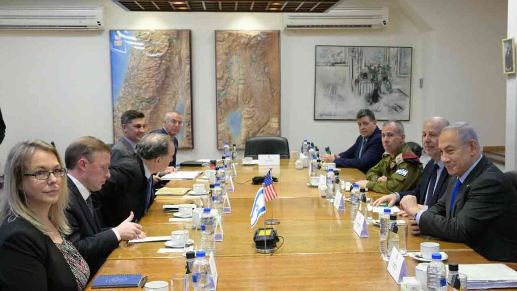 Netanyahu War Cabinet Members Meet US National Security Adviser