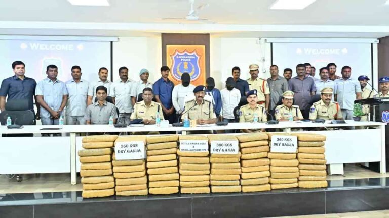 Rachakonda Police Seized 360 Kgs Of Ganja 