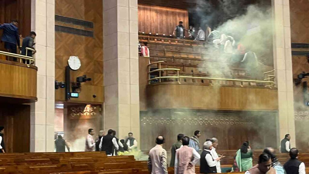 Lok Sabha in Chaos: 2 Intruders Release Tear Gas, Shouting Slogans