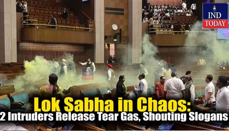 Lok Sabha in Chaos: 2 Intruders Release Tear Gas, Shouting Slogans