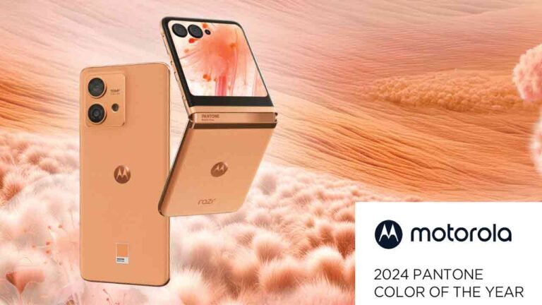 Motorola Is the First Smartphone Brand to Introduce PANTONE Colour of the Year 2024 - Peach Fuzz, in a Special Edition of edge 40 neo & razr 40 ultra