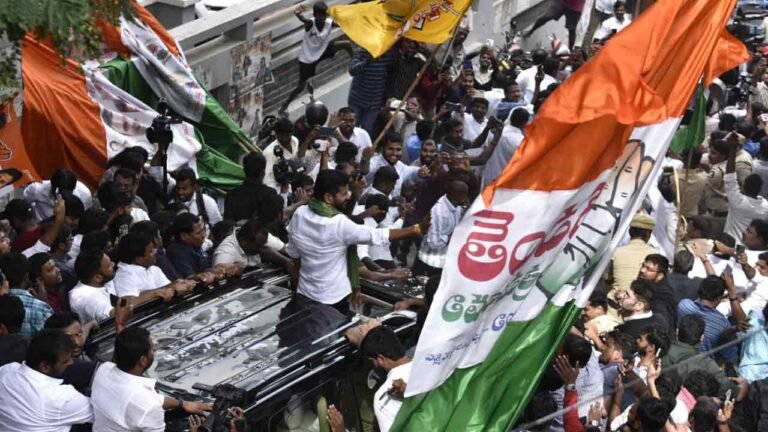 Celebrations Broke Out At Revanth Reddy's House In Hyderabad