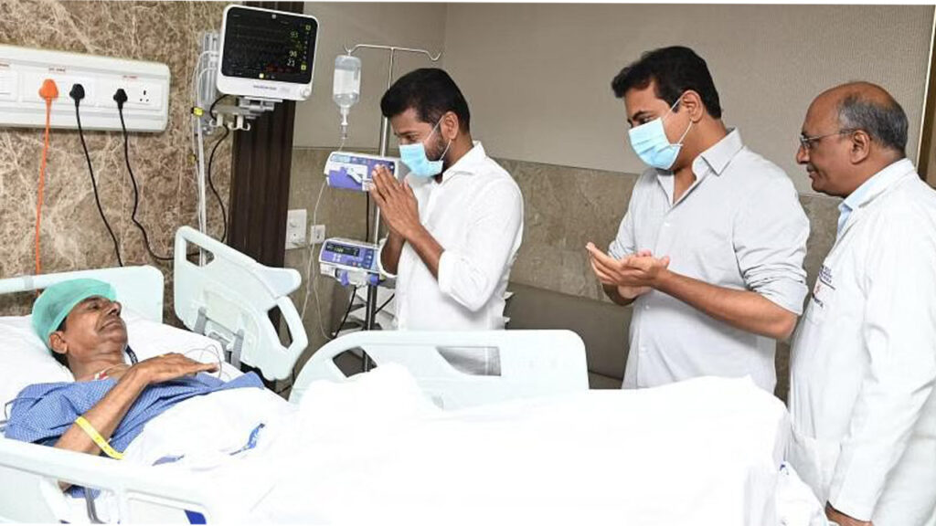 Revanth Reddy Visits Yashoda Hospital To See Former CM KCR