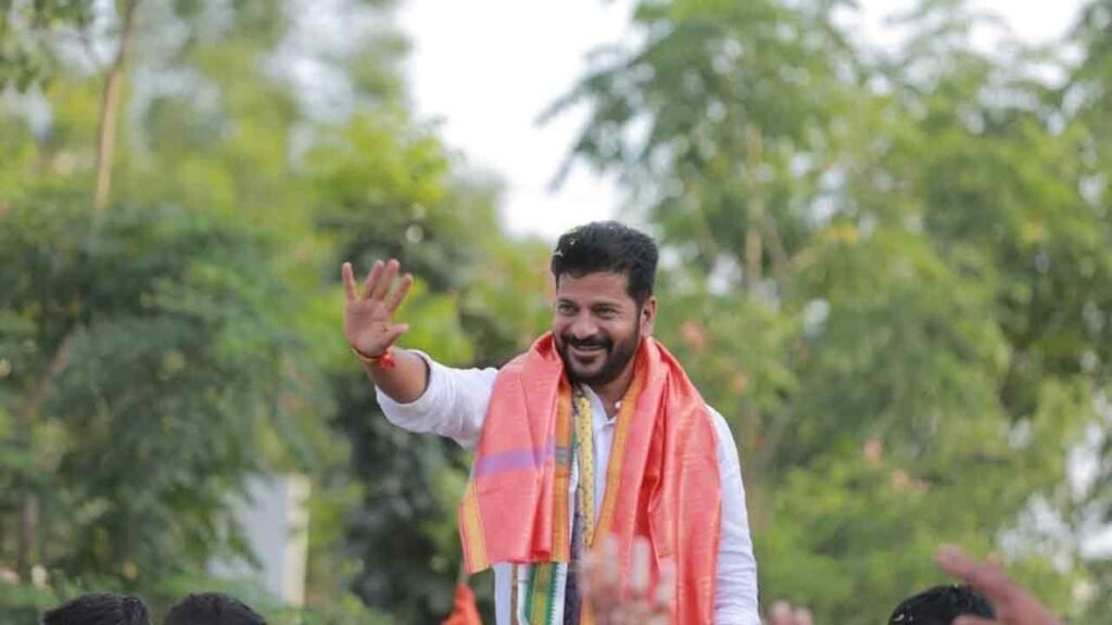 WATCH | Revanth Reaches Gandhi Bhavan With A Huge Rally