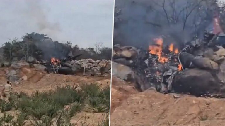 A Trainee Aircraft Crashes Near Hyderabad