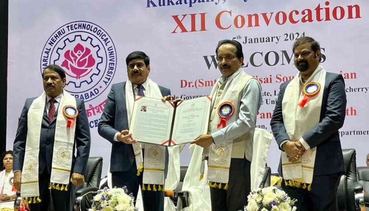 ISRO Chairman Somanath Received Honorary Doctorate From JNTU-H