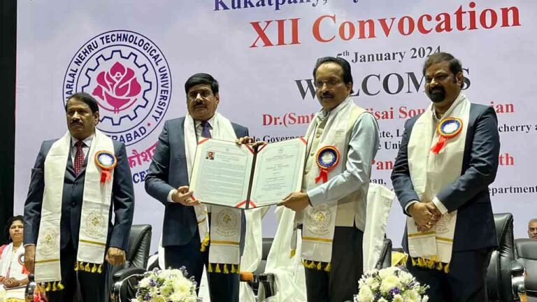 ISRO Chairman Somanath Received Honorary Doctorate From JNTU-H