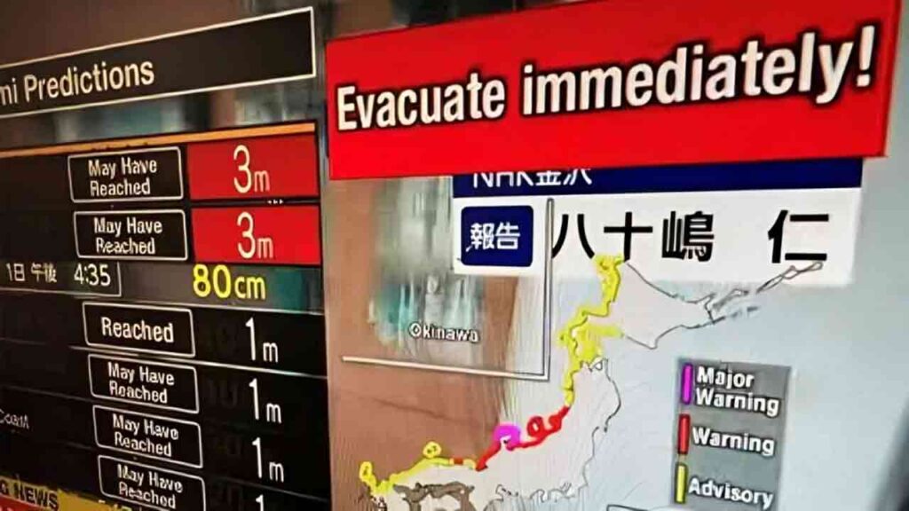 Tsunami Waves Reach Japan's Coast Following Major Quakes