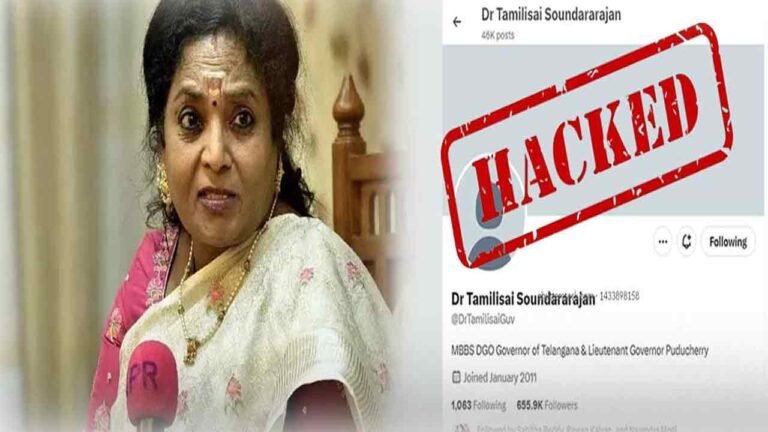 Twitter Account of Governor Tamilisai Has Been Hacked