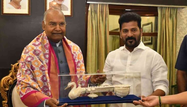 CM Revanth Reddy calls on Former President Kovind