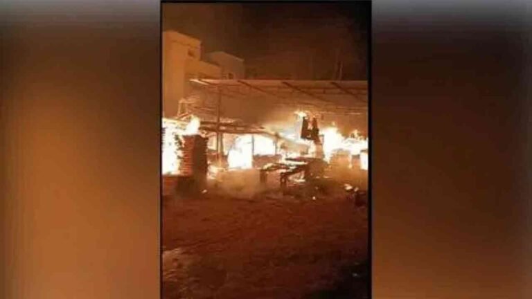 Fire Breaks Out In A Sawmill In Jagtial