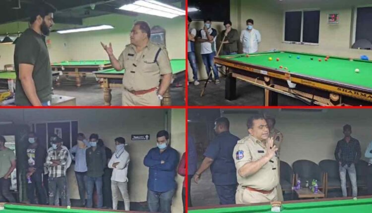 WATCH | Snooker Parlor Raided In Hyderabad Addl. DCP Firing Words On Youth
