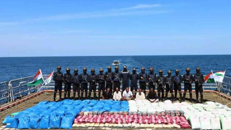 Indian Navy Seized The Largest Consignment Of 3,300 Kgs Drugs