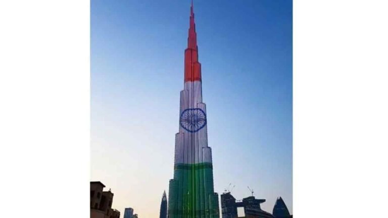 Celebrating PM Modi's Visit, Burj Khalifa Lit Up With Indian Tricolor 