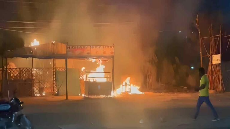 Roadside Food Stall Went Up In Flames At Patancheru 