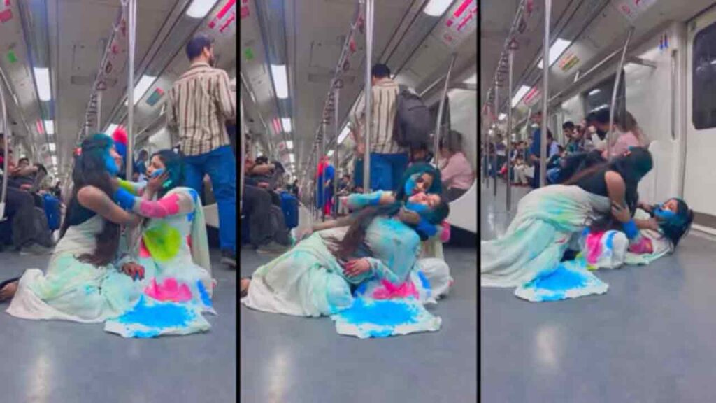 Delhi Metro On The Viral Video Of Women Playing Holi Inside Train