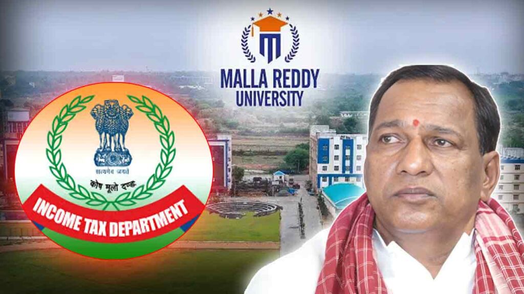 IT Raids On Ex-Minister Malla Reddy Institution Once Again