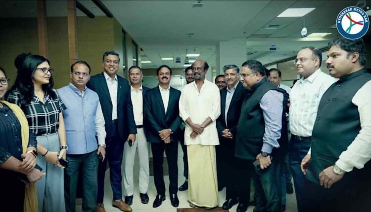 Rajinikanth Visits Hyderabad Metro Rail Project And Applauds OCC