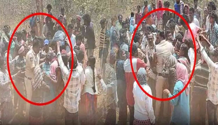 Tension In Sathupally: Tribals Crushed The Police