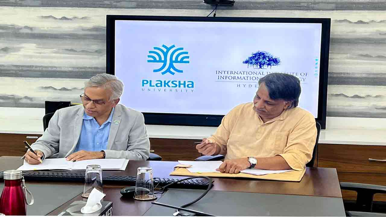 IIIT Hyderabad Signs MoU with Plaksha University to Set Up a Joint Center for Sustainability