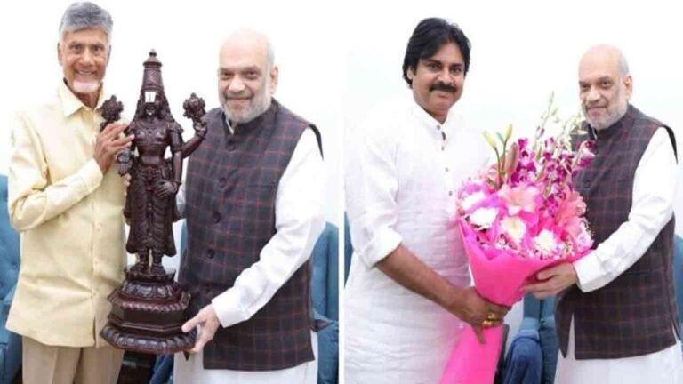 Chandrababu Naidu and Pawan Kalyan Meet Amit Shah