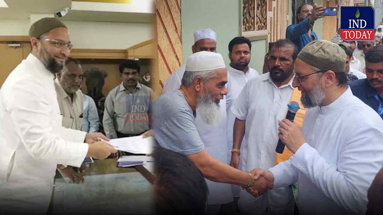 Asaduddin Owaisi Files Nomination For Hyderabad Parliamentary Constituency 