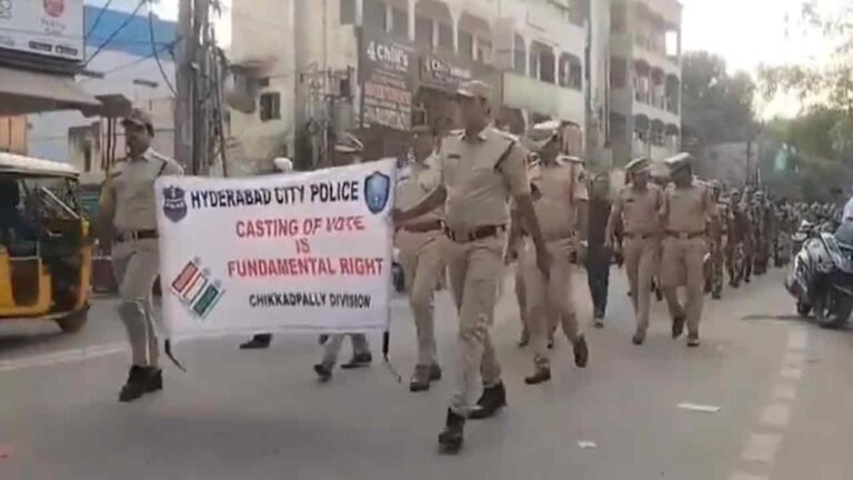 Police Conducted Flag March Under Musheerabad PS Limit