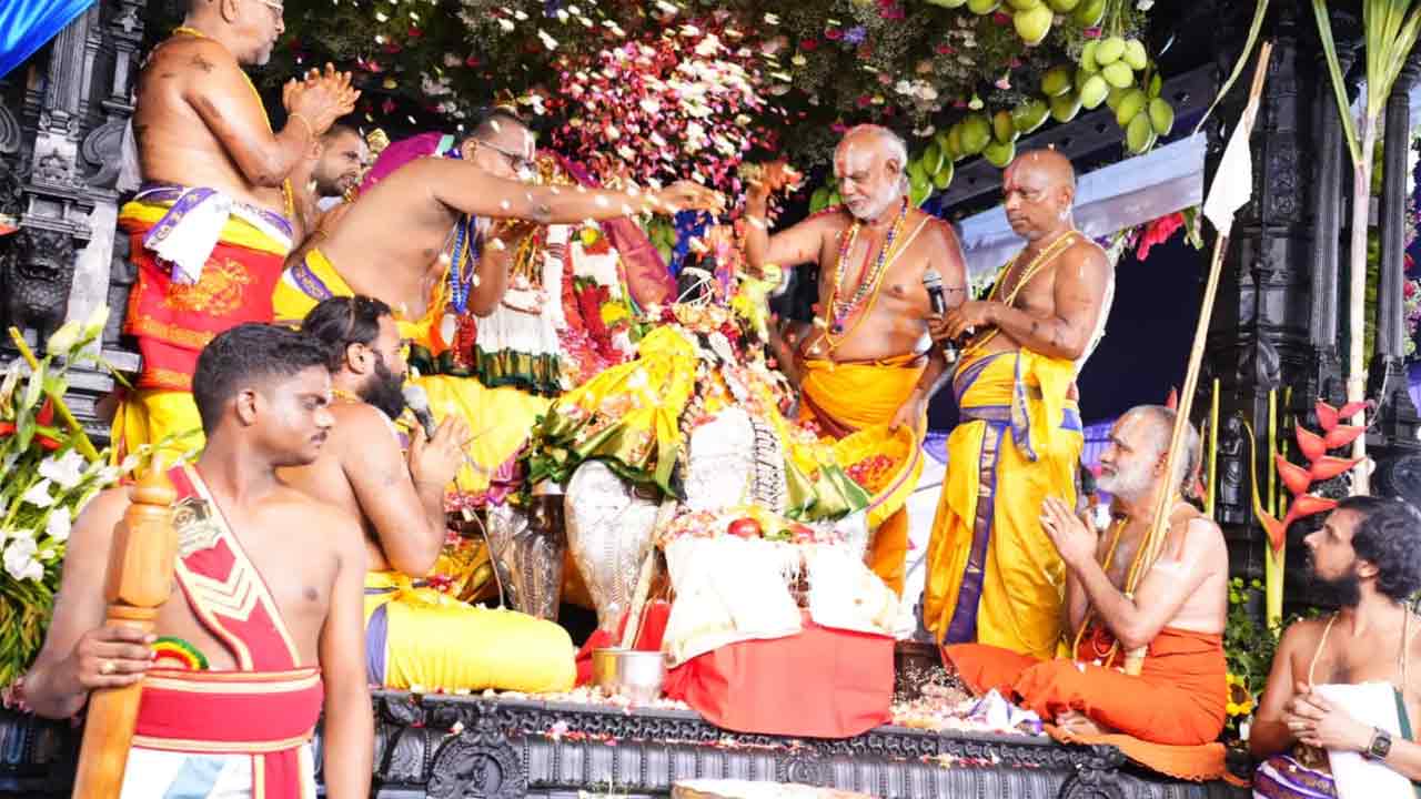 Religious Fervour Marks Celestial Wedding At  Bhadrachalam Temple