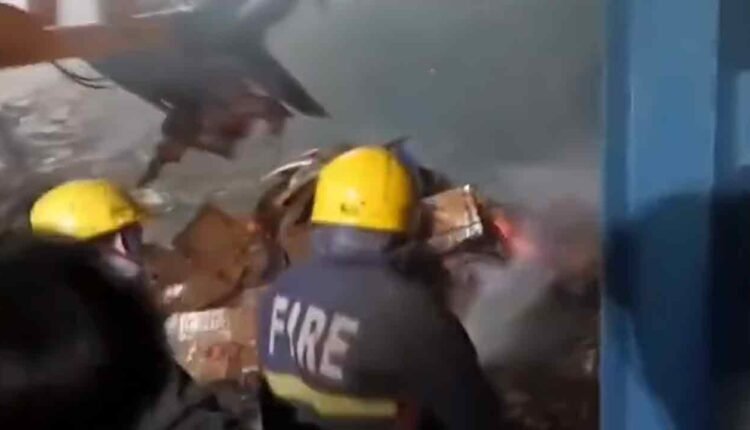 Fire Broke Out At a Cotton Godown In The Attapur