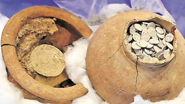 Excavation in Phanigiri Buddhist Temple Found 3,730 Lead Coins in Pot, Jewelry And Toys