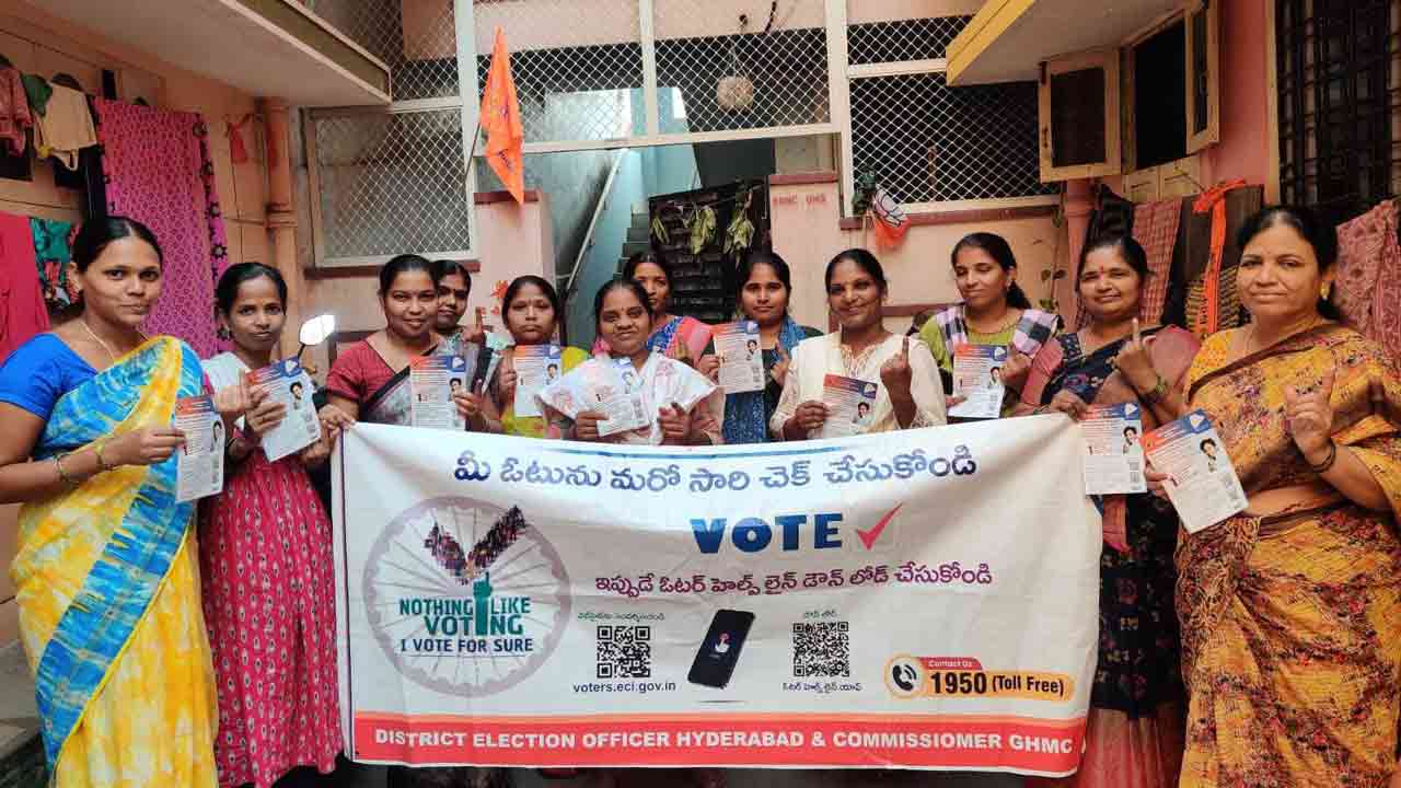 Awareness Programs To Improve Voting Percentage In Hyderabad