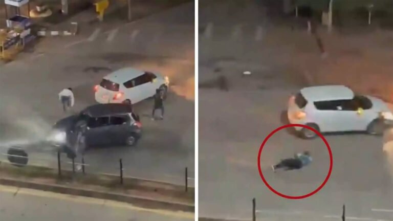 WATCH | Karnataka: 2 Cars, 6 Men Dramatic Footage Of Group Fight On Road