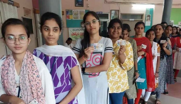 Khammam Recorded The Highest Polling Of 50.63 Percent Lowest In Hyderabad With 19.37 Percent By 1 Pm