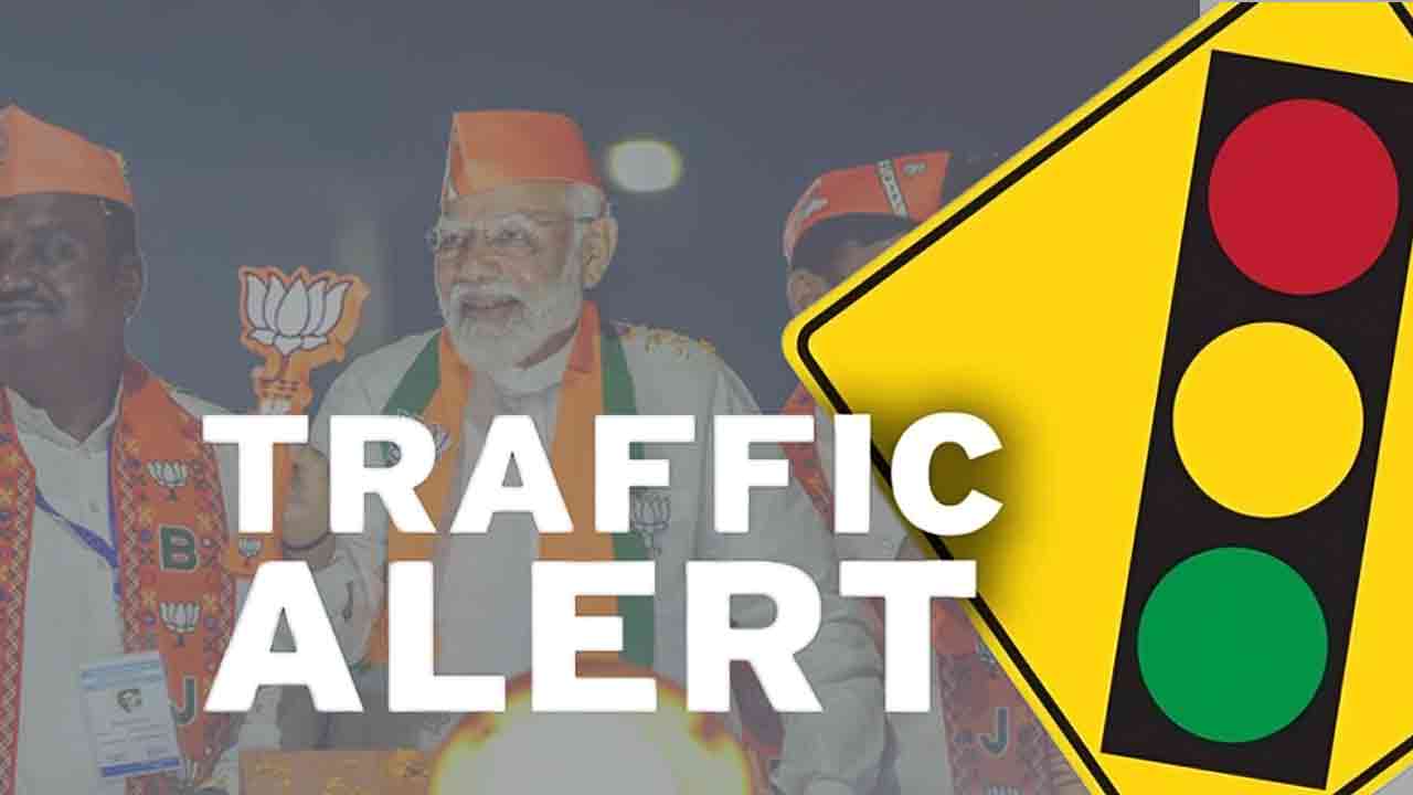 Traffic Advisory in Hyderabad Near LB Stadium for PM Modi Visit